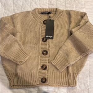 Nasty Gal Button-Up Tan Cardigan